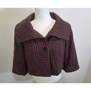 Axcess by Liz Claiborne Bolero Crop Wool Jacket Woman's Size Medium